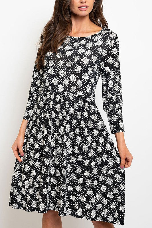 Rory Long Sleeve Floral Dress